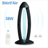 Lampe de stérilisation uv air et ozone Noire