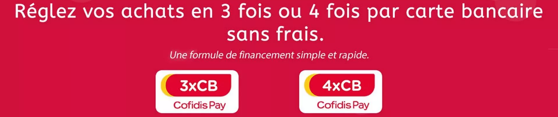 Paiement X3 X4 CB sans frais cofidis